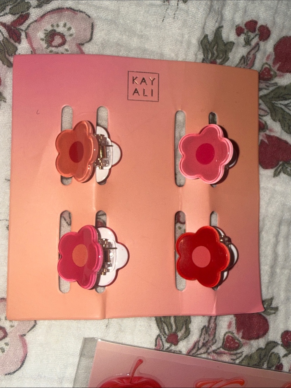 Kayali Pink Floral & Fruit Sticker Sheet - Picture 3 of 5